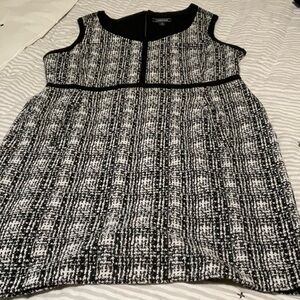 Lands’ End Black White Tweed Sleeveless Dress 14